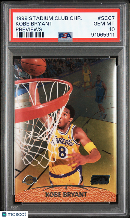 1999 Stadium Club Chrome Previews Kobe Bryant #SCC7 PSA 10