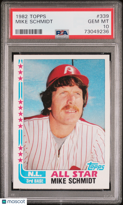1982 Topps Mike Schmidt #339 HOF Low Pop PSA 10