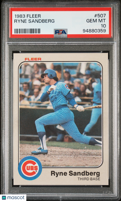 1983 Fleer Ryne Sandberg #507 PSA 10