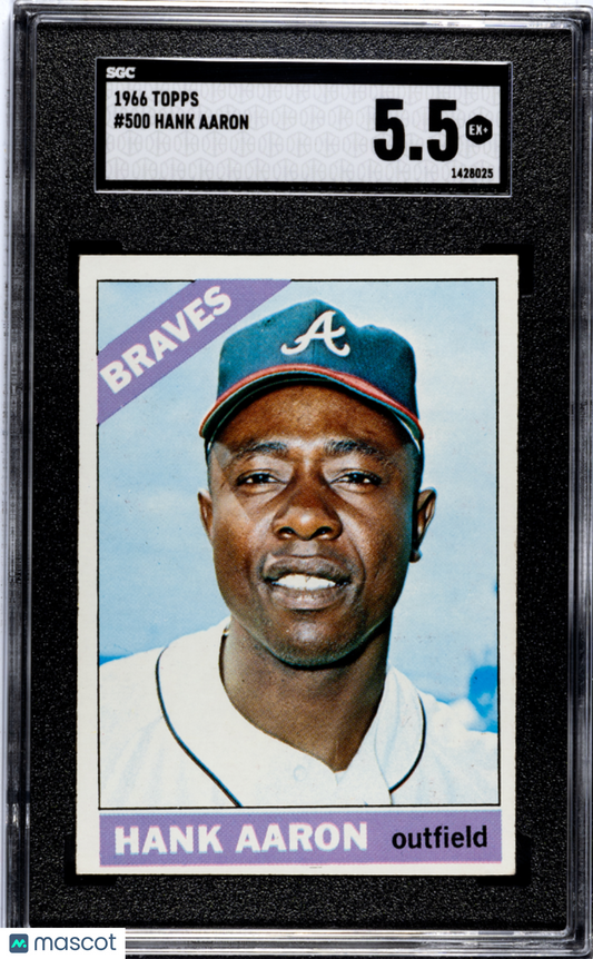 1966 Topps Hank Aaron #500 SGC 5.5