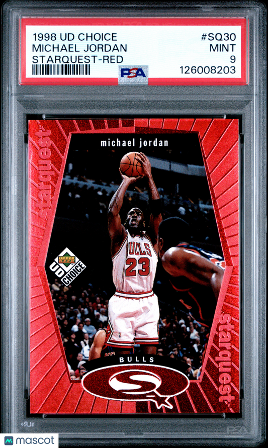1998 UD Choice Starquest Michael Jordan #SQ30 Red PSA 9
