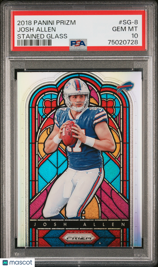 2018 Panini Prizm Stained Glass Josh Allen #SG8 Stained Glass PSA 10