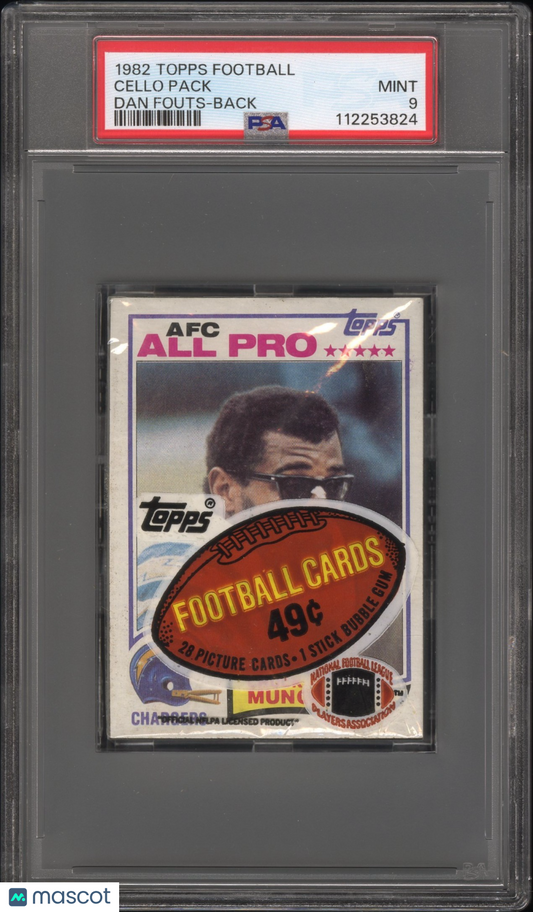 1982 Topps Football Cello Pack Cello Pack Dan Fouts Back PSA 9