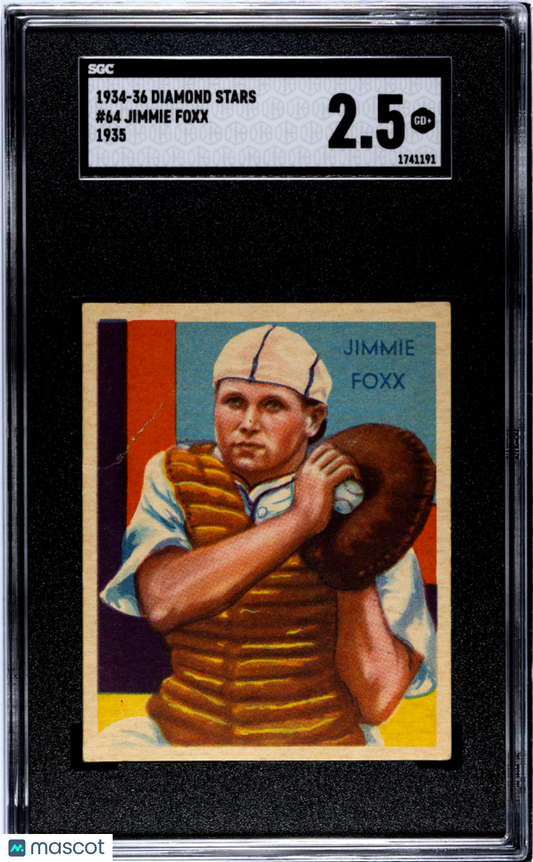 1934 Diamond Stars Jimmie Foxx #64 1935 SGC 2.5