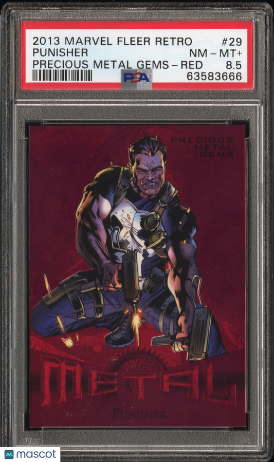 2013 Marvel Fleer Retro Precious Metal Gems Punisher #29 PSA 8.5