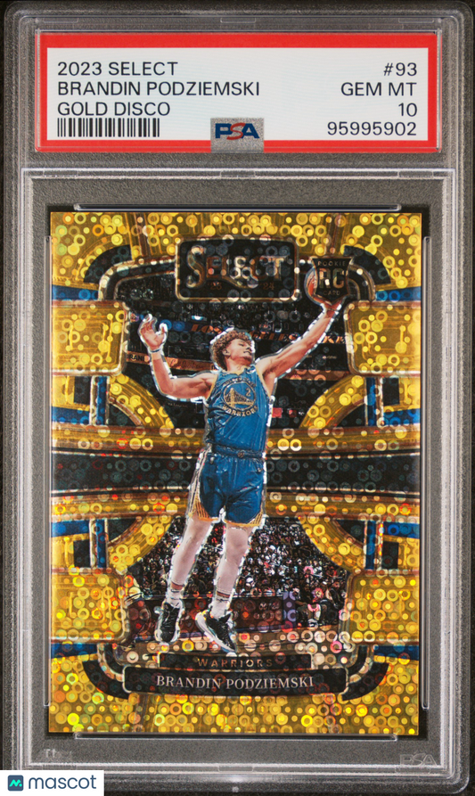 2023 Panini Select Brandin Podziemski #93 Gold Disco PSA 10