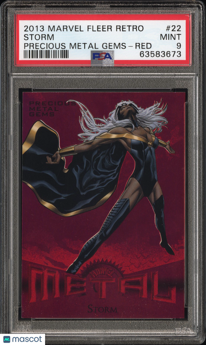 2013 Marvel Fleer Retro Precious Metal Gems Storm #22 PSA 9
