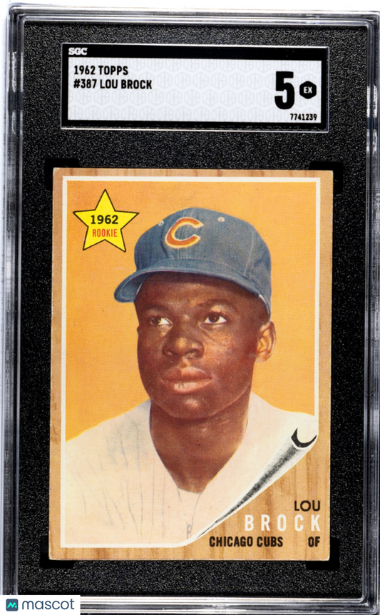 1962 Topps Lou Brock #387 SGC 5