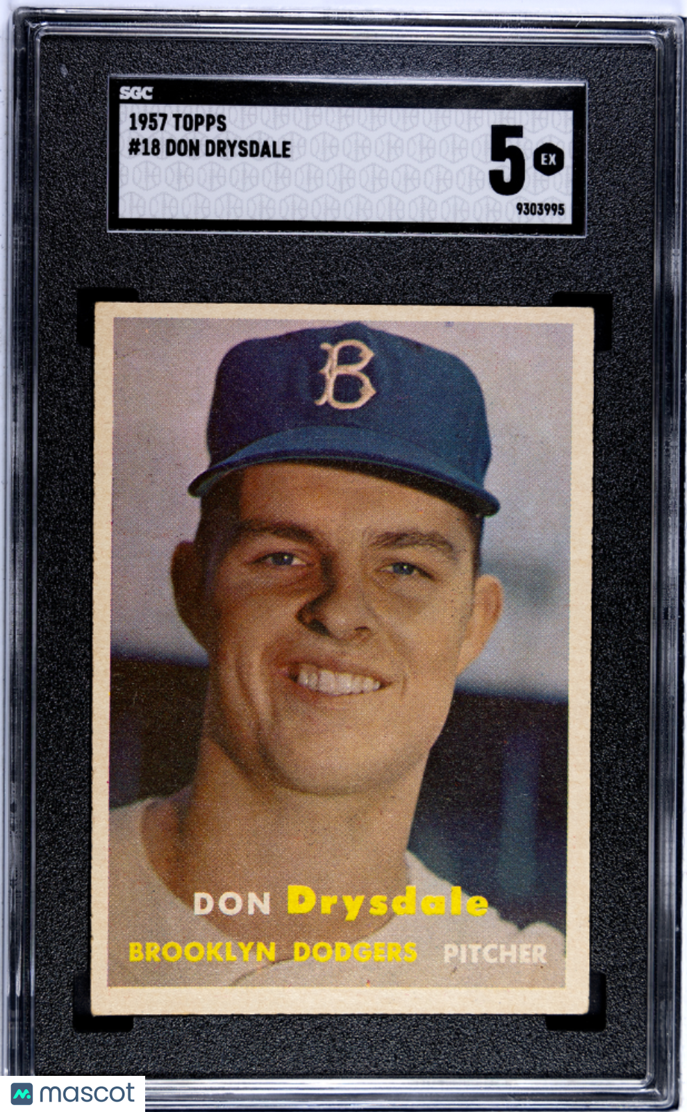 1957 Topps Don Drysdale #18 SGC 5