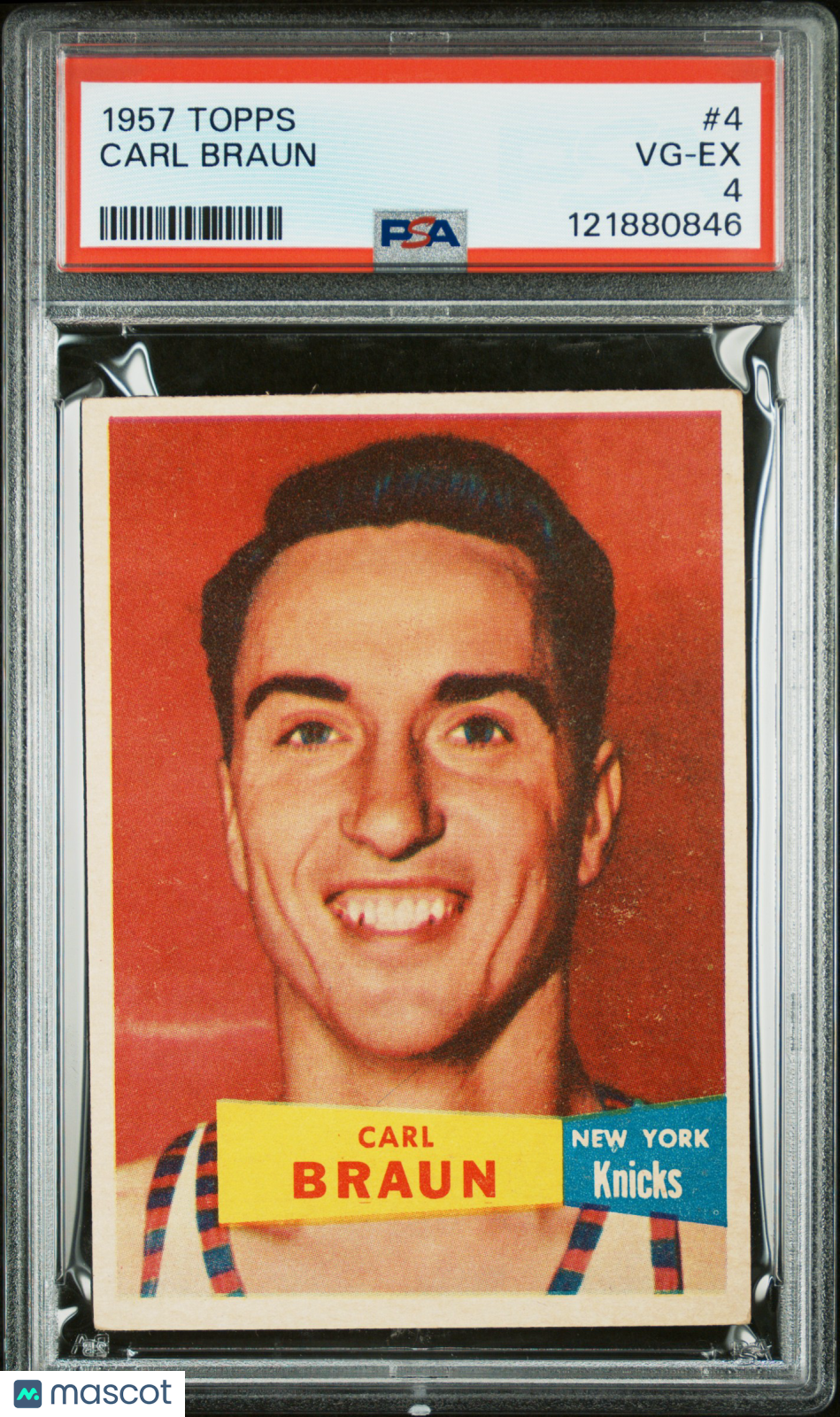 1957 Topps Carl Braun #4 PSA 4