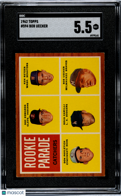 1962 Topps Bob Uecker #594 SGC 5.5