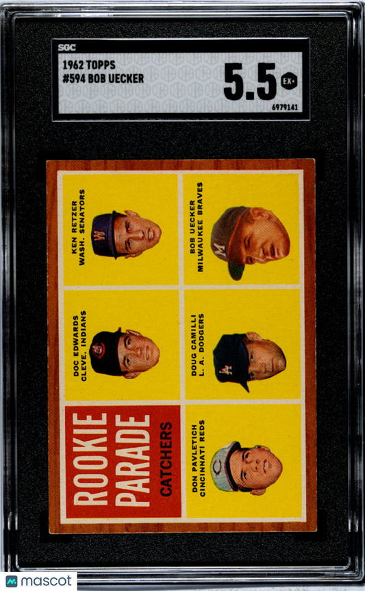 1962 Topps Bob Uecker #594 SGC 5.5