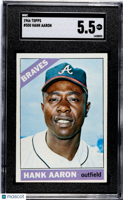 1966 Topps Hank Aaron #500 SGC 5.5