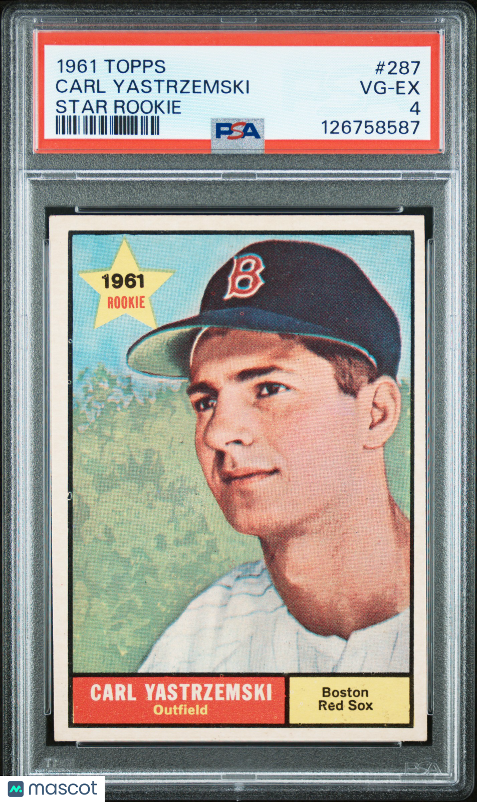 1961 Topps Carl Yastrzemski #287 Star Rookie PSA 4