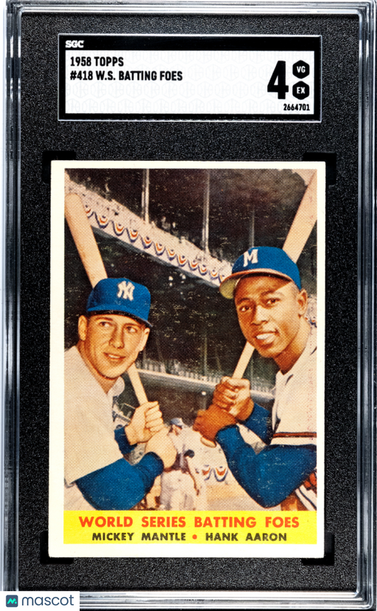 1958 Topps W. S. Batting Foes #418 SGC 4