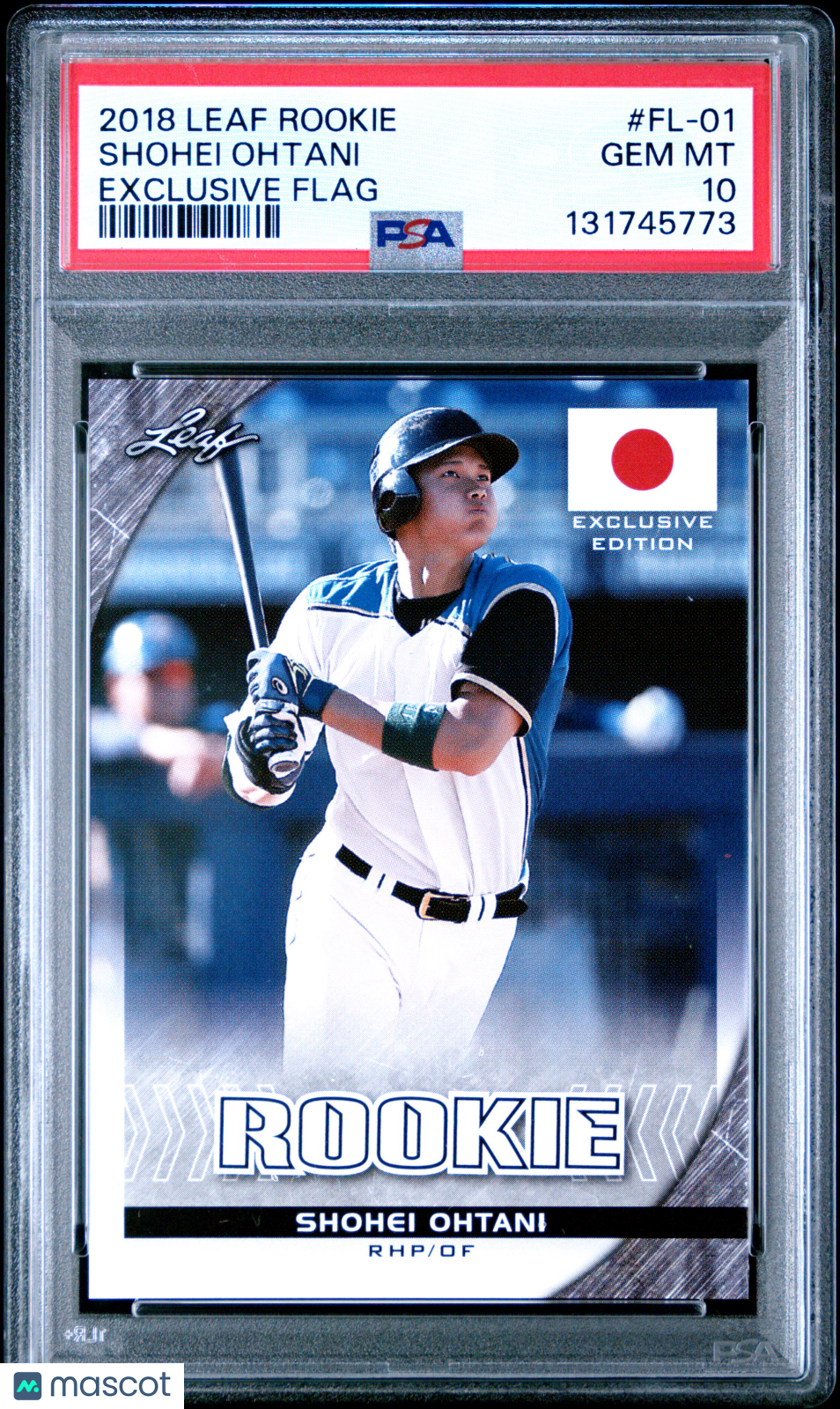 2018 Leaf Rookie Ohtani Exclusive Flag Shohei Ohtani #FL-01 PSA 10