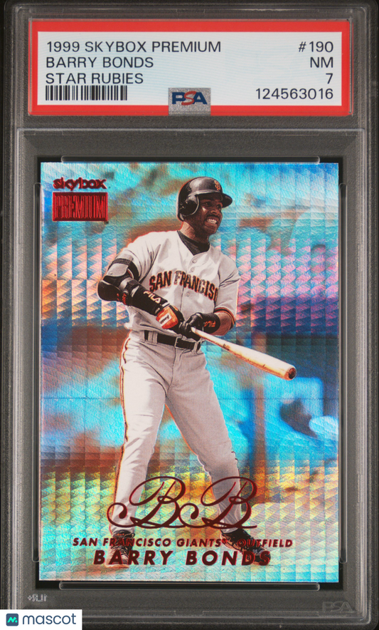 1999 Skybox Premium Barry Bonds #190 Star Rubies PSA 7