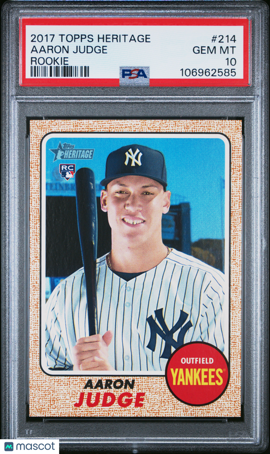 2017 Topps Heritage Aaron Judge #214 Rookie PSA 10