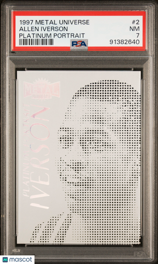 1997 Metal Universe Platinum Portrait Allen Iverson #2 PSA 7