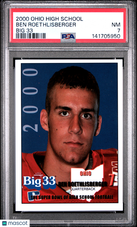 2000 Ohio High School Big 33 Ben Roethlisberger PSA 7