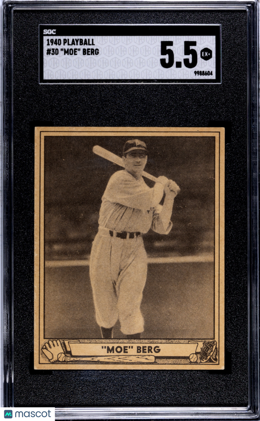 1940 Playball Moe Berg #30 SGC 5.5