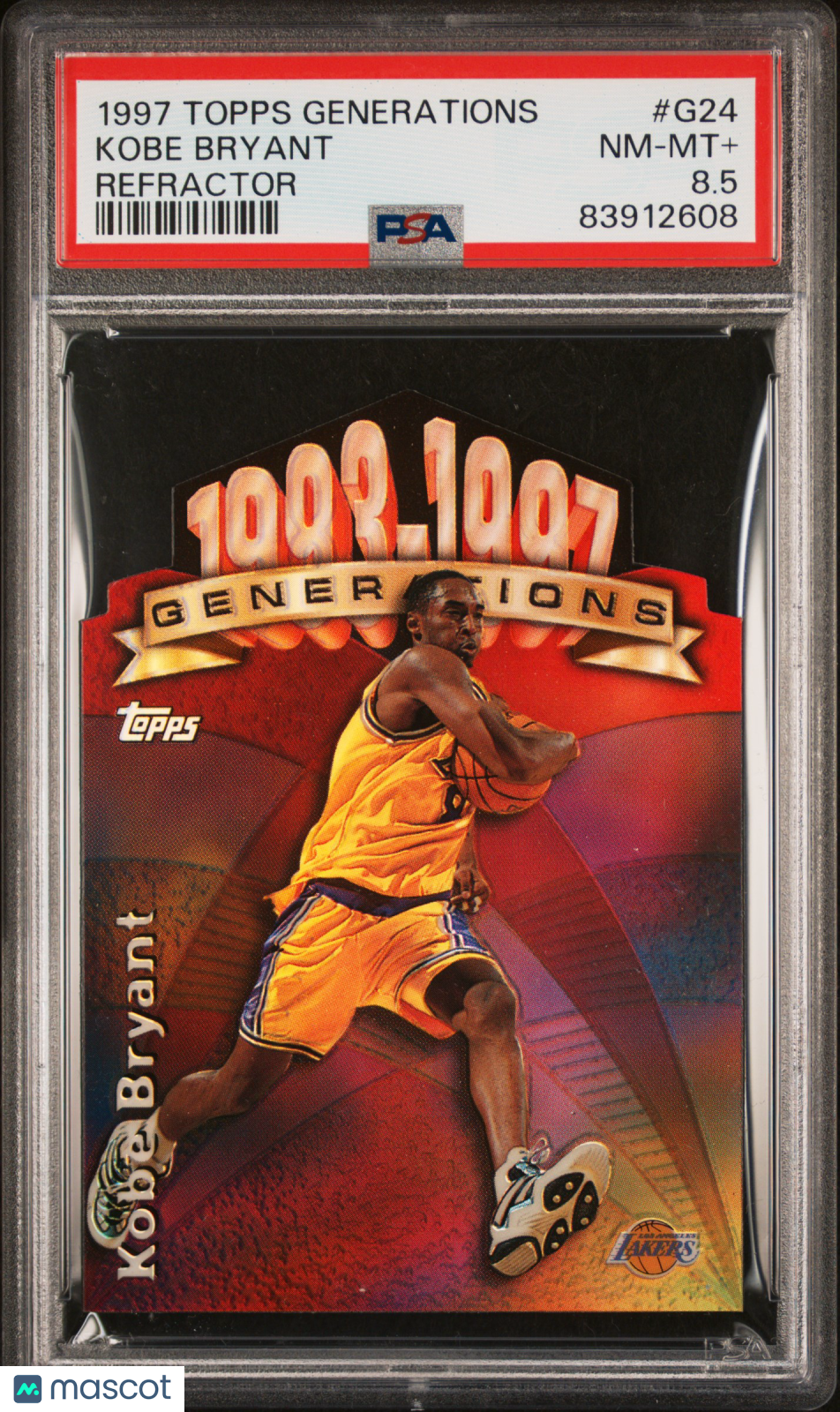 1997 Topps Generations Kobe Bryant #G24 Refractor PSA 8.5