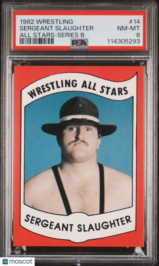 1982 Wrestling Sergeant Slaughter #14 PSA 8