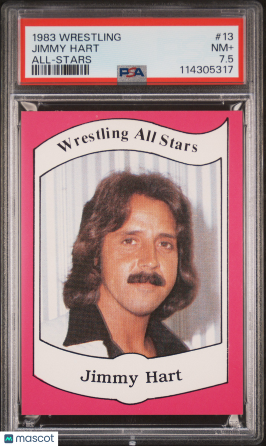 1983 Wrestling All-Stars Jimmy Hart #13 Rookie PSA 7.5