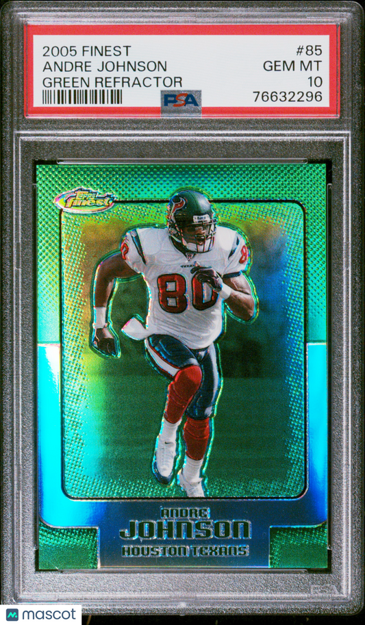 2006 Finest Andre Johnson #85 Green Refractor PSA 10