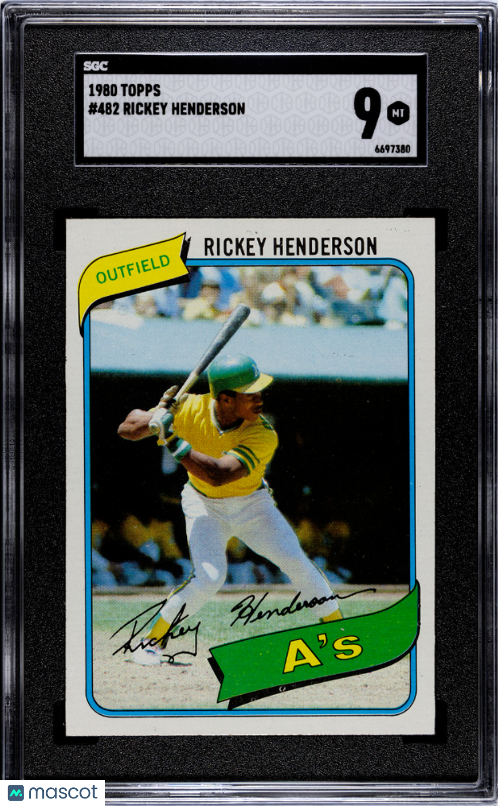 1980 Topps Rickey Henderson #482 SGC 9
