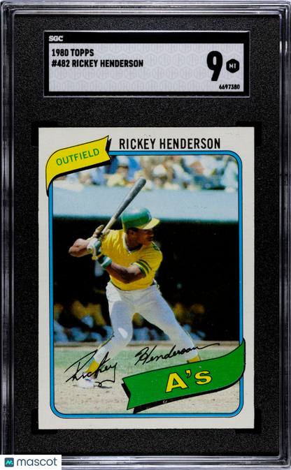1980 Topps Rickey Henderson #482 SGC 9