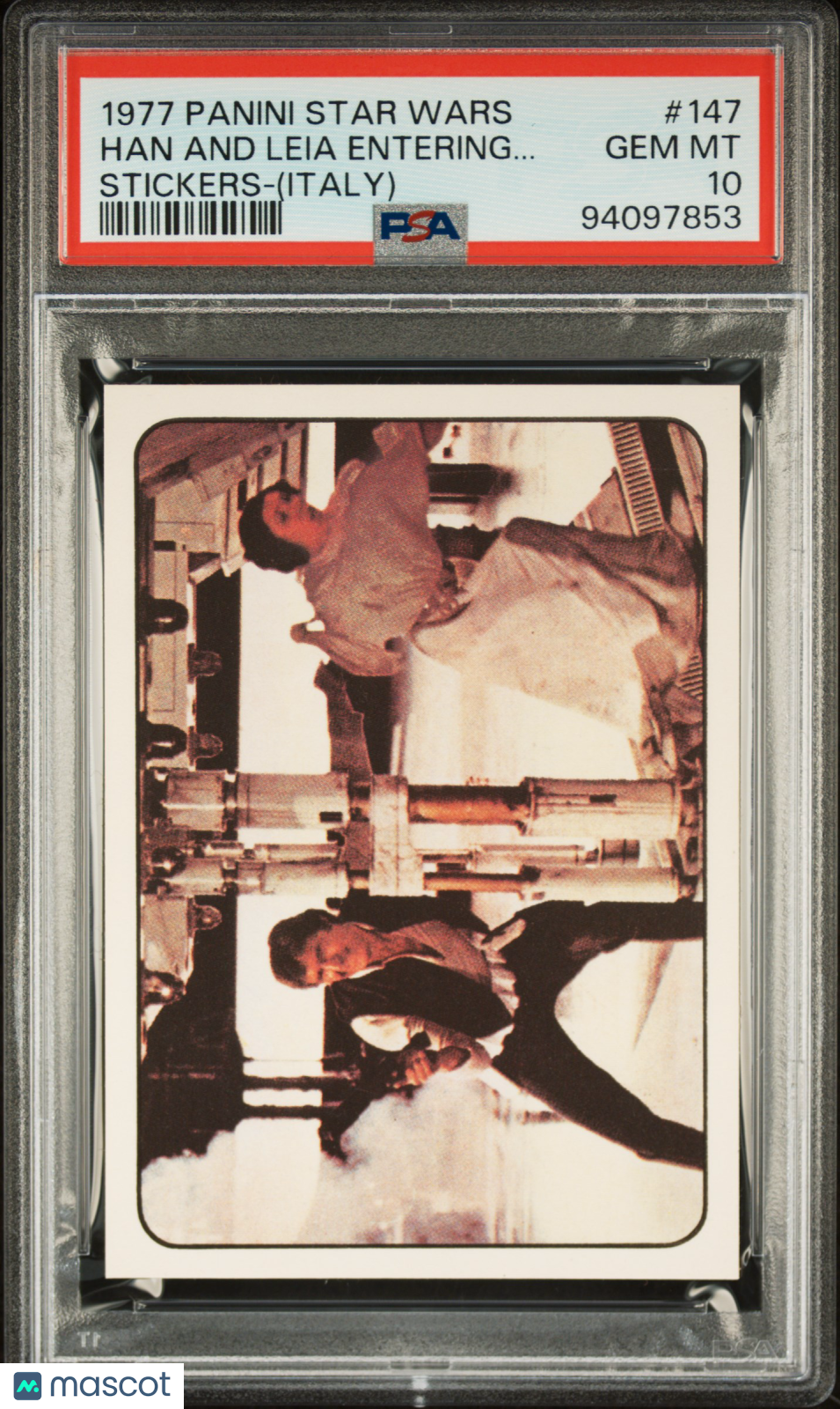 1977 Panini Stickers Star Wars (Italy) Han And Leia Entering.. . #147 PSA 10