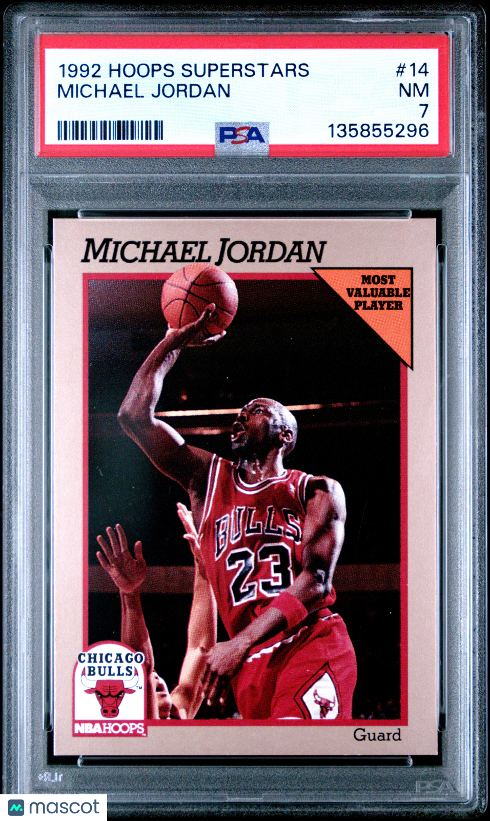 1992 Hoops Superstars Michael Jordan #14 PSA 7
