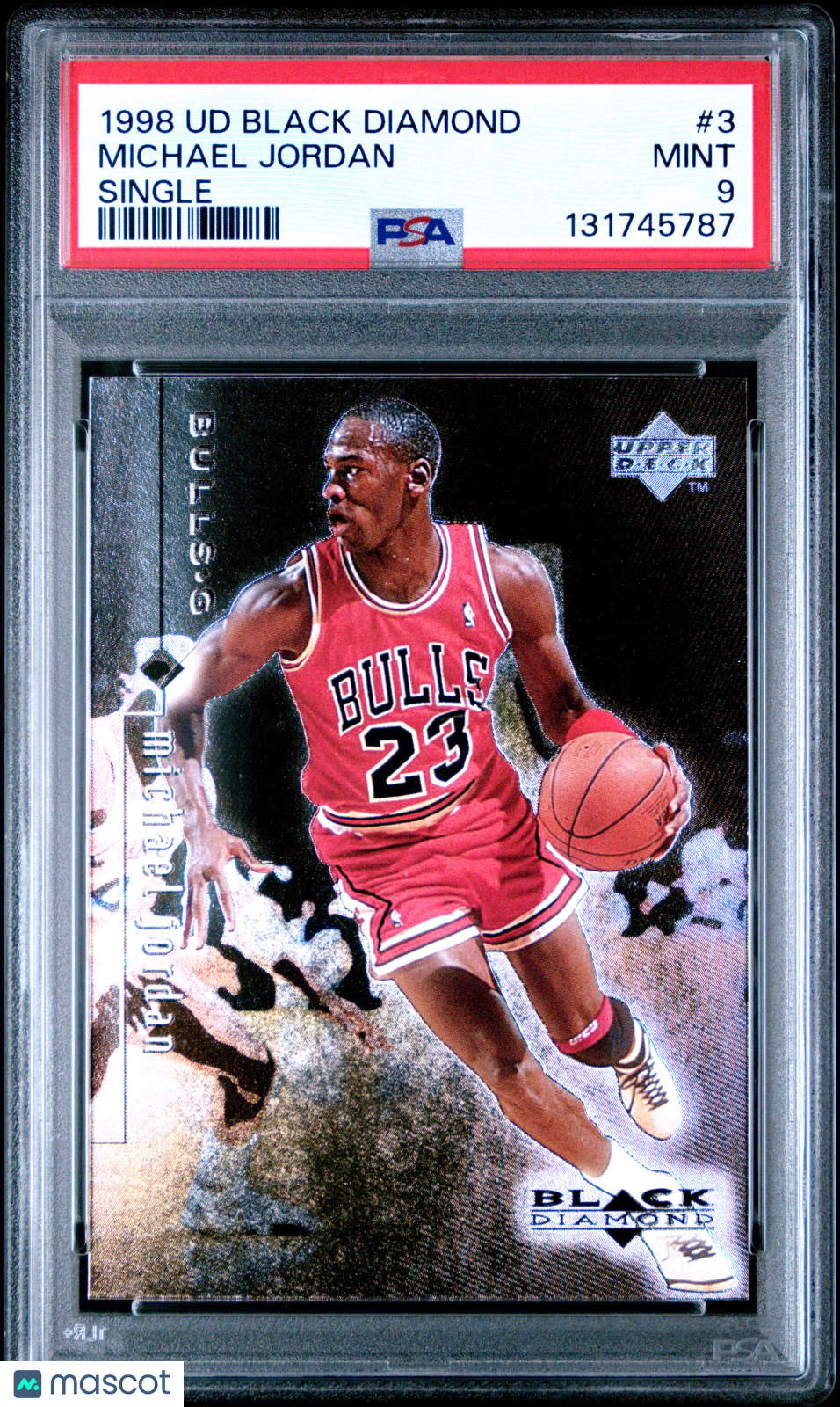 1998 Upper Deck Black Diamond Michael Jordan #3 Single PSA 9
