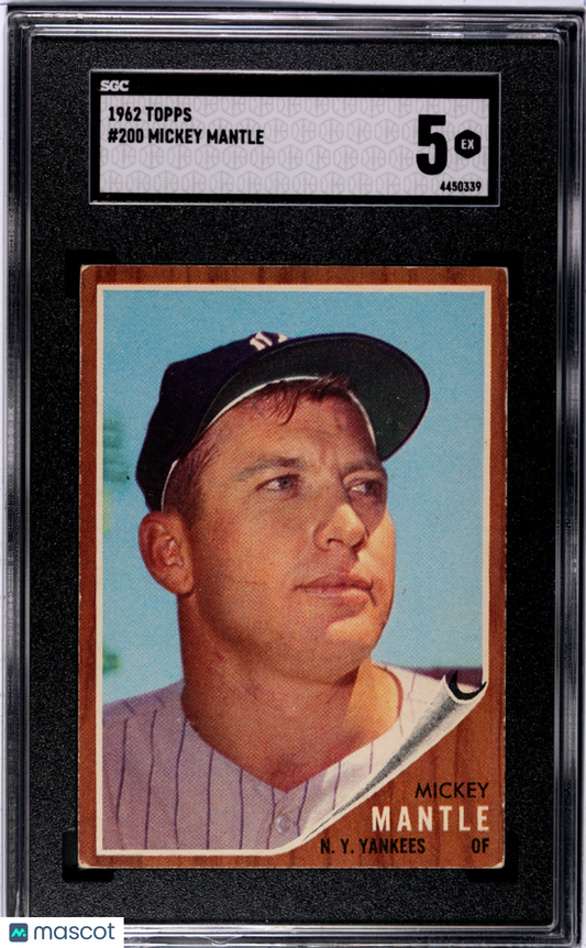 1962 Topps Mickey Mantle #200 SGC 5