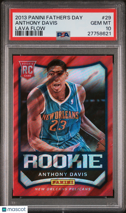 2013 Panini Father's Day Anthony Davis #29 Lava Flow PSA 10