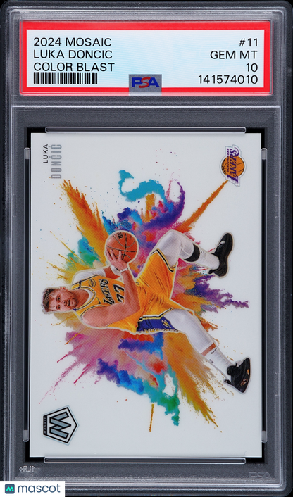 2024 Panini Mosaic Color Blast Luka Doncic #11 PSA 10