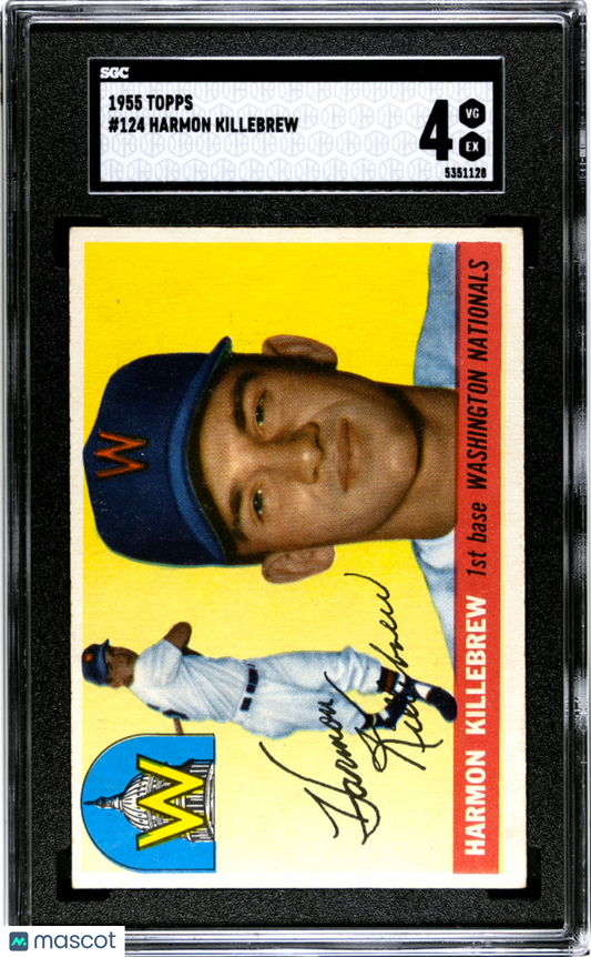 1955 Topps Harmon Killebrew #124 SGC 4