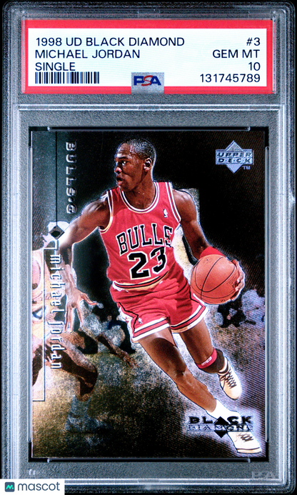 1998 Upper Deck Black Diamond Michael Jordan #3 Single PSA 10