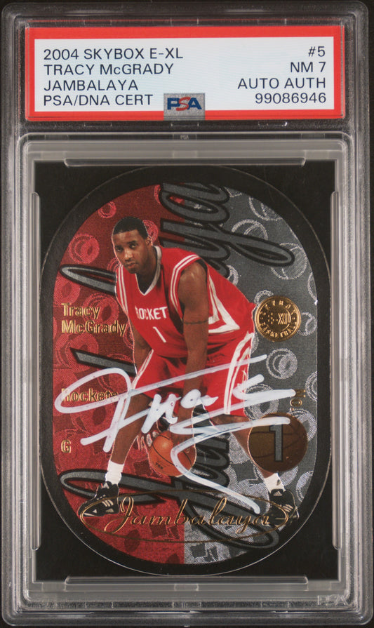 2004 Skybox E-XL Jambalaya Tracy Mcgrady #5 PSA 7 AUTOGRAPH