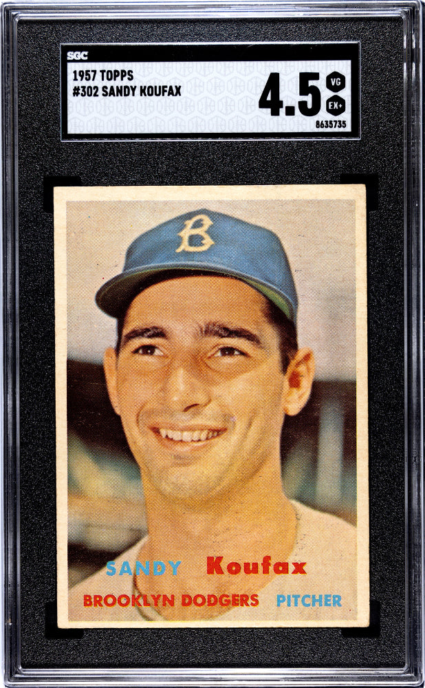 1957 Topps Sandy Koufax #302 SGC 4.5 NICE CENTERING