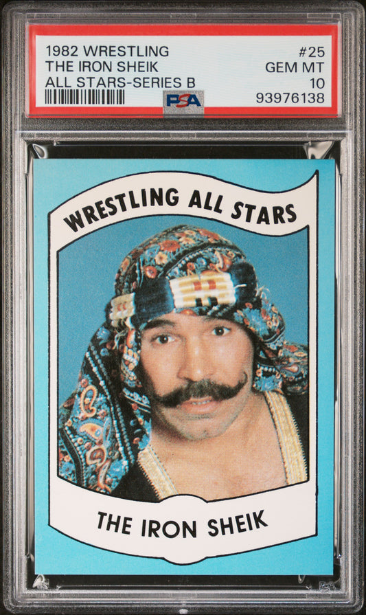 1982 Wrestling All-Stars-Series B The Iron Sheik #25 PSA 10