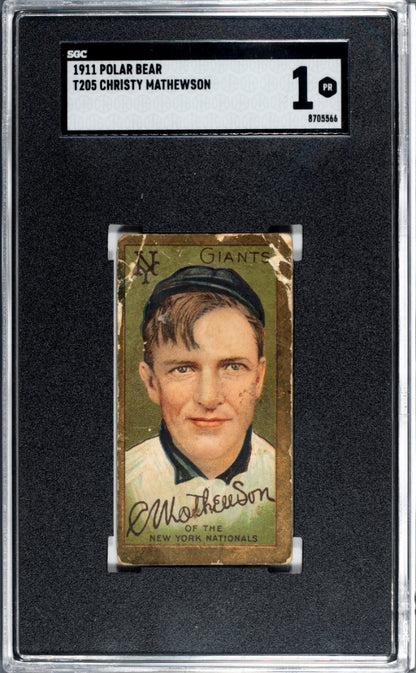 1911 Polar Bear (T205) Christy Mathewson SGC 1