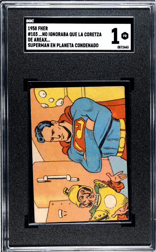 1958 Fher Superman En Planeta Condenado No Ignoraba Que La Coretza  #103 SGC 1