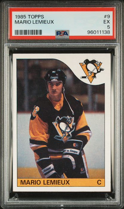 1985 Topps Mario Lemieux #9 PSA 5