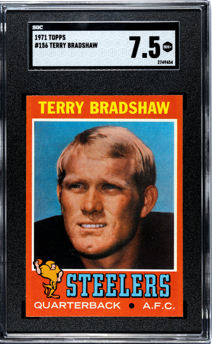 1971 Topps Terry Bradshaw #156 SGC 7.5 SHARP CENTERED