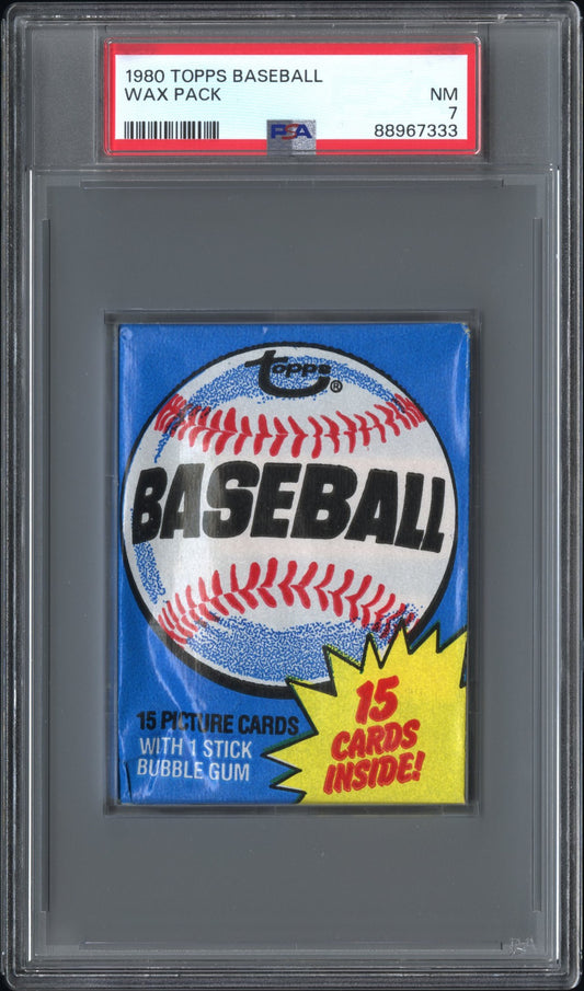 1980 Topps Baseball Wax Pack Wax Pack PSA 7