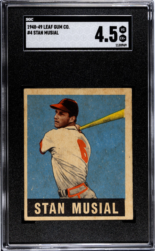 1948 Leaf Gum Co. Stan Musial #4 SGC 4.5