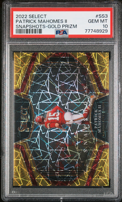 2022 Panini Select Snapshots Patrick Mahomes II #SS3 PSA 10